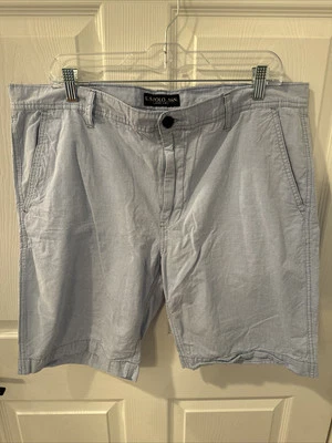 US Polo Assn. Pantalones Cortos Carga Para Hombre Talla 38 Blanco Azul Rayas Tiro Medio Bolsillos Poni Foto 1 de 4