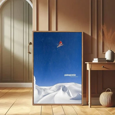 Póster de salto de esquí Patagonia FREERIDE nieve 2012 arte deportivo extremo de invierno Foto 1 de 4