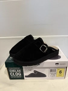 Staheekum Damen Chelan Clog Wildleder Slipper Plüschfutter, schwarz, Gr. 6 neu mit Karton - Bild 1 von 7