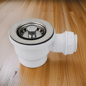 Versatile Stainless Steel Sink Strainer Waste Kit Fits Sink Opening 47 52mm - Picture 1 of 22