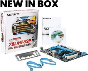 NEW GIGABYTE GA-78LMT-S2P (rev 5.1) DVI VGA DDR3 AM3+ AMD Micro ATX Motherboard - Picture 1 of 8