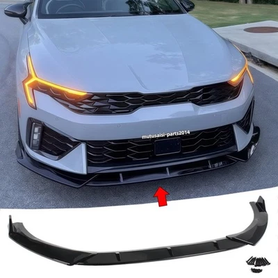 Gloss Black Front Lip Splitter Kit For 2021-2026 Kia K5 ( EX LX LXS GT GT-Line ) Foto 1 de 4