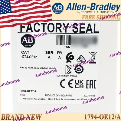 New Sealed AB 1794-OE12/A Flex 12 Point Analog Output Module 1794OE12 serA US - Image 1 of 4