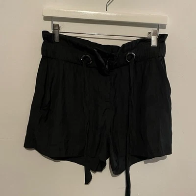 Ramy Brook satin black shorts size medium - Image 1 of 4