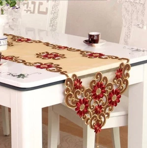 Hollow Out Embroidered Table Runner for Party Restaurant Dining Table Cover D... - Picture 1 of 6