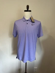 NWT $80 Nike Dri-Fit Tour Jacquard Golf Polo Lilac FD5741-533 Men’s Small - Picture 1 of 6