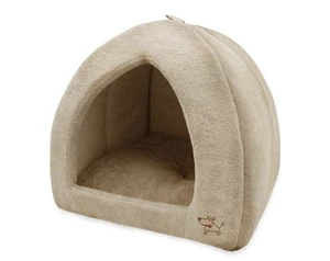Best Pet Supplies Pet Tent Bed For Dogs Or Cats, Tan, 18x18x16 - Picture 1 of 2