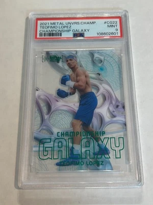 2021 METAL UNIVERSE TEOFIMO LOPEZ CHAMPIONSHIP GALAXY #CG22 PSA 9 JQ1 - Image 1 of 2