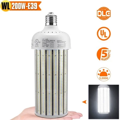 Lámpara Bombilla LED Maíz Mazorca 200W Base E39 Mogul 5000K Reemplazar 1000W Haluro Metálico/HPS Foto 1 de 4