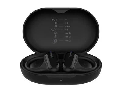 Belkin Clearfit Open-Ear Wireless Earbuds Black Microphone AUC013CTBK - Image 1 of 4