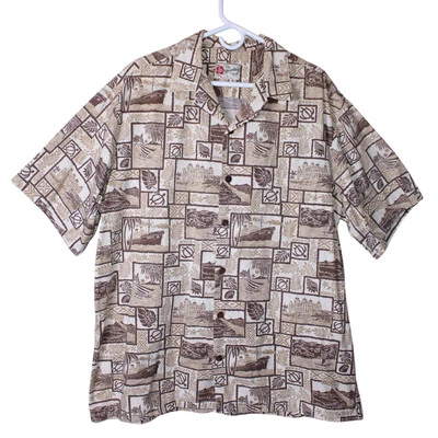 Camisa Original Hawaiana Hilo Hattie De Colección Para Hombres 2XL Camp Resort Playa Envíos Foto 1 de 4