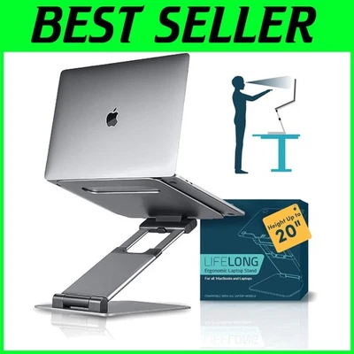 Height Adjustable Laptop Riser Stand - Fits All Laptops - Image 1 of 4