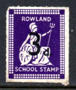 GPO 3d ROWLAND SCHOOL TRAINING STAMP, IMPERF AS ISSUED - Picture 1 of 2