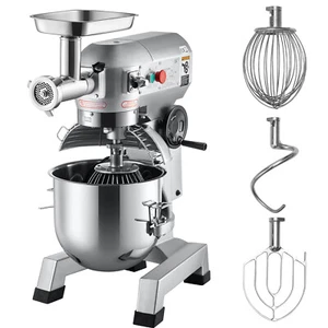 Commercial Food Dough Mixer with Meat Grinder 20Qt 3 Speeds Pizza Bakery 1100W - Picture 1 of 12