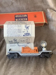 Lionel Postwar 3620 & 6520 Postwar Operating Search Light Car Set - Bild 1 von 2