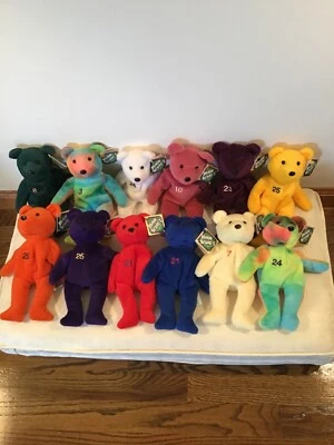 Salvino's Bamm Beanos 1998 Set Of 12 NWT Baseball Bears McGwire Sosa Griffey MLB - Image 1 of 4