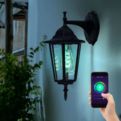 Smart LED Außen Wand Laterne Google Leuchte dimmbar Garten Hof Lampe Alexa RGB - Bild 1 von 4