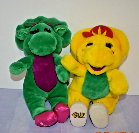 Barney friends Baby Bop and  BJ 13” Plush Vintage 1990s Friends Lot Of 2 Cover