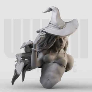 Unpainted Unassembled  1/10 Resin Figure Bust Witch model kits  - Picture 1 of 4