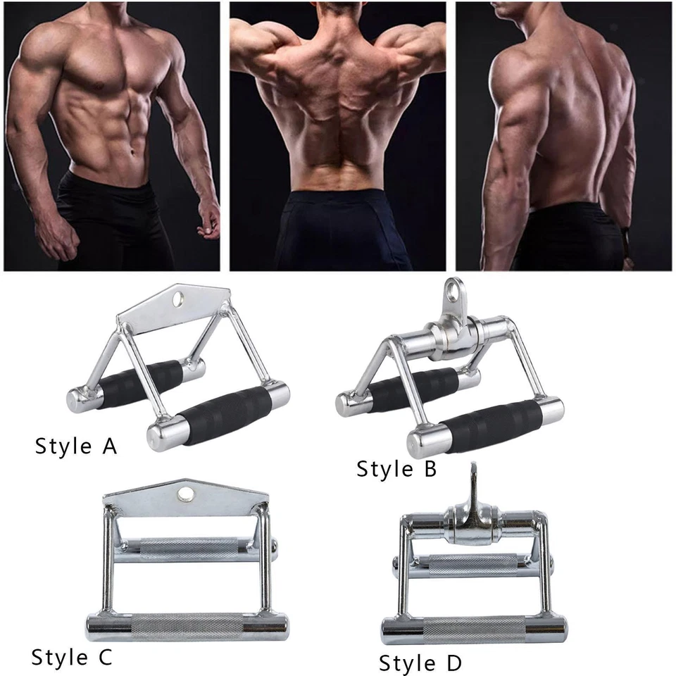 Double D Row Handle LAT Pulldown Attachment for Home Gym Workout Exercise - Image 1 of 1