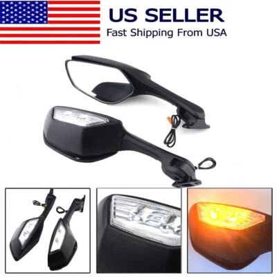 Espejos retrovisores negros para Kawasaki Ninja ZX6R ZX636 2009-2023 Honda CBR650R 2019-2022 Foto 1 de 4