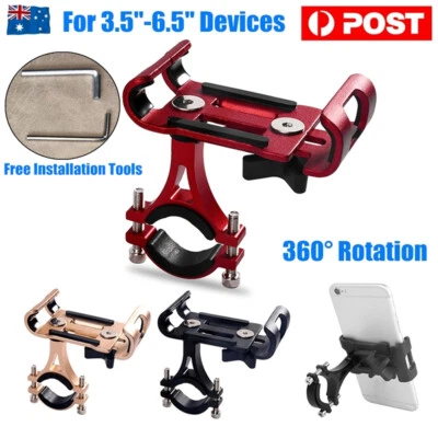 360° Rotate Aluminum Bike Bicycle Handlebar Mobile Phone Holder Mount Universal - image 1 of 4