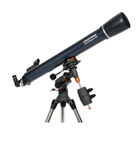 Celestron - AstroMaster 90EQ Refractor Telescope - Fully-Coated Glass Optics - A - Picture 1 of 7