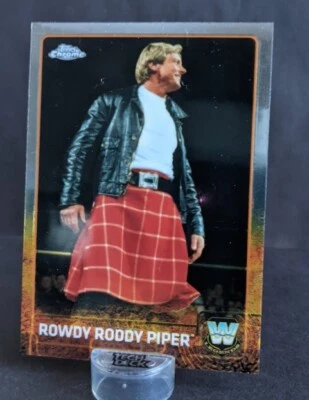 2015 Topps Chrome WWE Rowdy Roddy Piper #88  Chrome Refractor WWE 🔥Legend 🔥 - Image 1 of 3