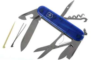 Victorinox Climber - Blue Transparent Swiss Army Knife 1.3703.T2 - Picture 1 of 5