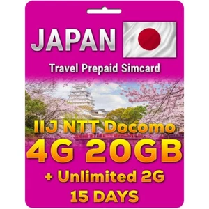Japan Sim Card | 15 Days 20GB | IIJ Docomo - Picture 1 of 9