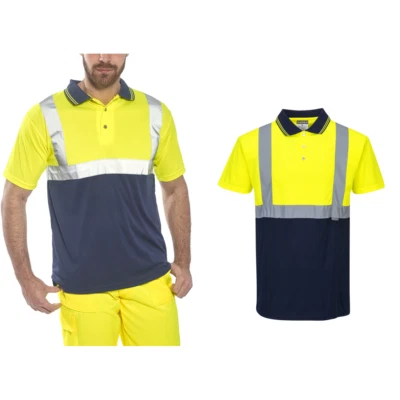 Portwest Hi-Vis Two-tone Polo Shirt S479 - Safetywear Polyester Short Sleeve Tee - Image 1 of 4