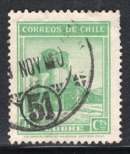 CHILE MAIL STAMP RPO RAILWAY CANCELLATION AMBULANCIA # 51 - Picture 1 of 1