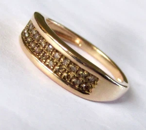 Champagner Diamant Ring / Größe 8,25 / 14K Rotgold über 925 Sterling Silber - Bild 1 von 5