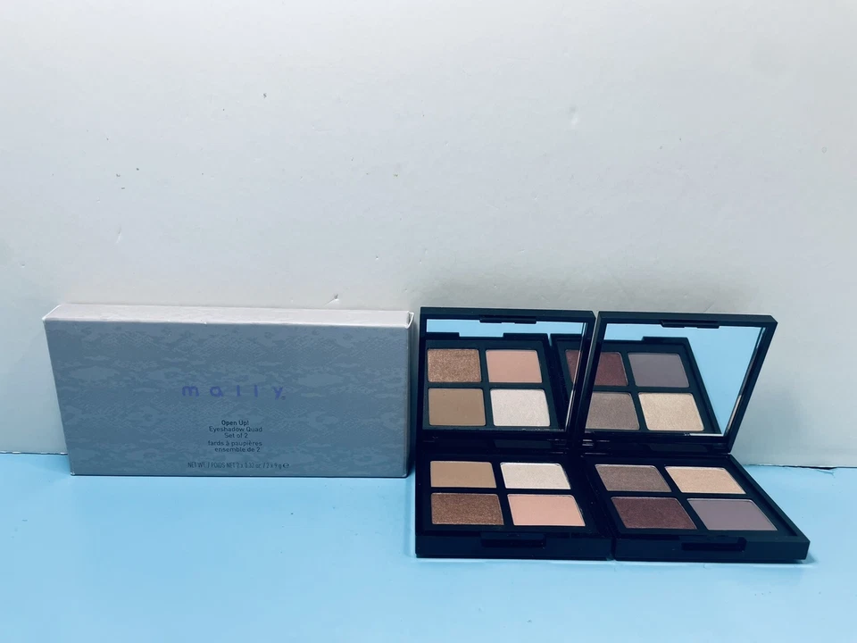MALLY - OPEN UP! - EYESHADOW QUAD SET OF 2 - 2 X 0.32 OZ - EVERYDAY NUDES -BOXED - Image 1 of 1
