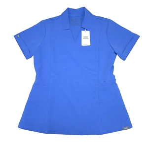 FIGS Inala Slim Fit Top Scrub Shirt Size S Women's Blue Technical Collection New - Picture 1 of 8