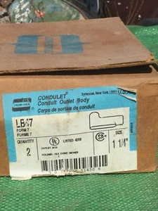Crouse-Hinds LB47 Form 7 1-1/4" Rohrauslassgehäuse LB-47 - Bild 1 von 4