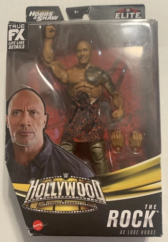 WWE Elite Hollywood: The Rock as Luke Hobbs 6" Action Figure NEW IN BOX Cover