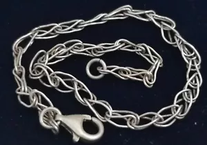 More details for vintage modernist sterling silver chain  bracelet