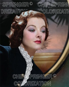 MYRNA LOY against Palm Background | Beautiful 8x10 COLOR PHOTO by CHIP SPRINGER - Picture 1 of 1