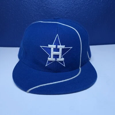 Gorra de béisbol ajustada de los Astros de Houston 7 3/8 azul colección Cooperstown MLB  Foto 1 de 4