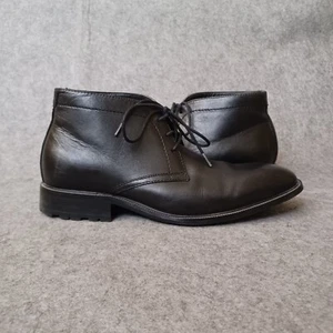 Alfani Chukka Boots Mens Size 7.5 Black Leather Lace Up Ankle Shoes - Picture 1 of 14
