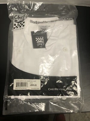 Chef Revival J005-2X Knife & Steel White Short Sleeve Jacket - Image 1 of 3