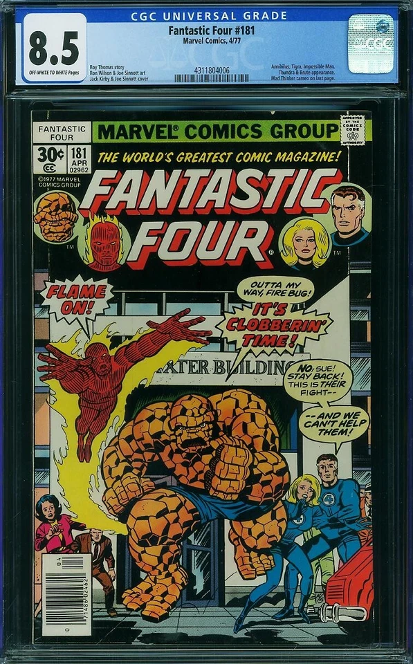 FANTASTIC FOUR  #181   KEY!   CGC 8.5 HIGH GRADE!     4311804006 - Image 1 of 1