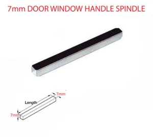 7mm Windows UPVC and Door Handle Spindle Short / Long 60mm TO 140mm, Solid Steel - Picture 1 of 3