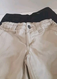 Two Boys Cargo-Style Shorts, Size 8, Arizona Jean Co Khaki, Wonder Nation Black - Picture 1 of 8