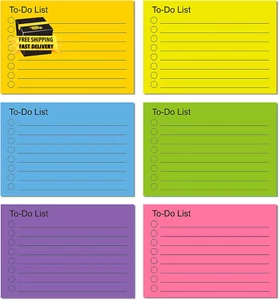 To Do Liste Haftnotizblock, 6er Pack helle Farben selbstklebend Notiz Planung liniert - Bild 1 von 8