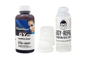 Inktec Grey Dye Sublimation Ink for EPSON Ecotank [Inc Easy Refill Bottle] - Picture 1 of 1