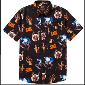Rare Ozzy Osbourne Button-Up Shirt BARK AT THE MOON SIZE SMALL UNUSED MIP - Picture 1 of 5