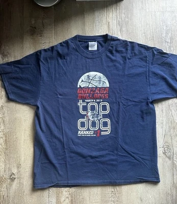 Gonzaga Bulldogs Top Dog T-Shirt Mens XL 2013 Ranked One. NCAA Basketball - Image 1 of 4