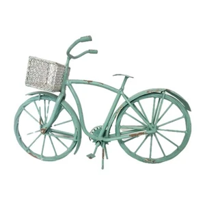 Bicycle Home Decor Small Green Metal Tabletop Accent 12"x8" Retro Vintage - Picture 1 of 5